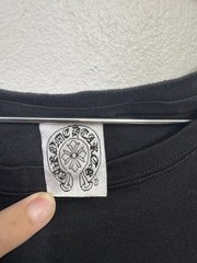 Chrome Hearts Multi Cross Patch Leather T-Shirt XXL Faded Black USA Rare