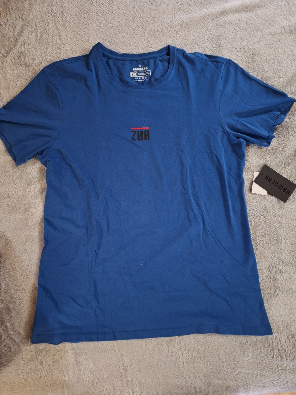 RAW GEAR Men’s Blue Essentials Short Sleeve T-Shirt Size 2XL NWT gallery