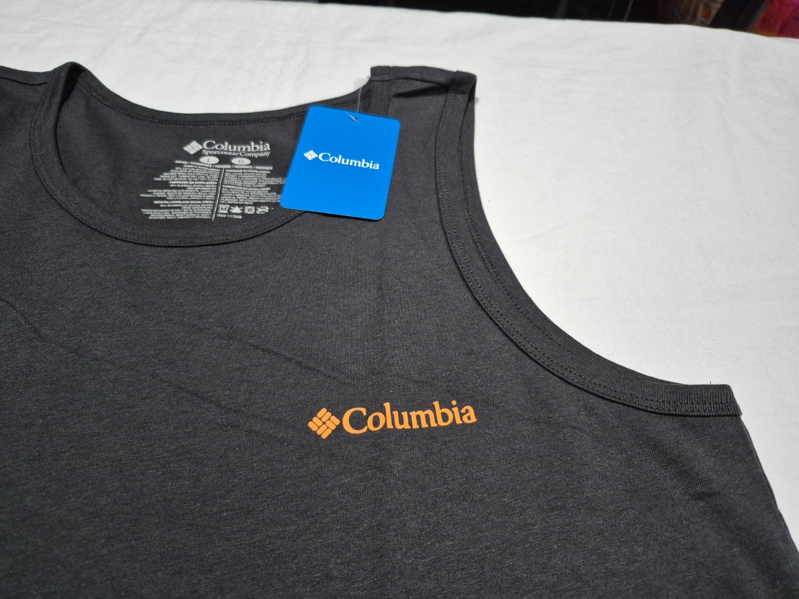 Columbia Men's Outdoor Graphic Tank Top Black Sleeveless Sports Athletic Gym gallery