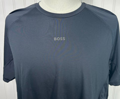 HUGO BOSS – Mens NEW Active Quick-Dry Slim-Fit BLACK Tshirt 4-Way Stretch – XXL*