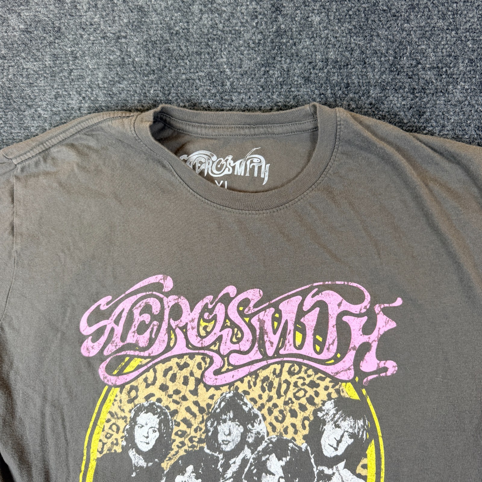Aerosmith Get Your Wings US Tour '74 T Shirt Mens XL Gray Graphic Print Cotton gallery