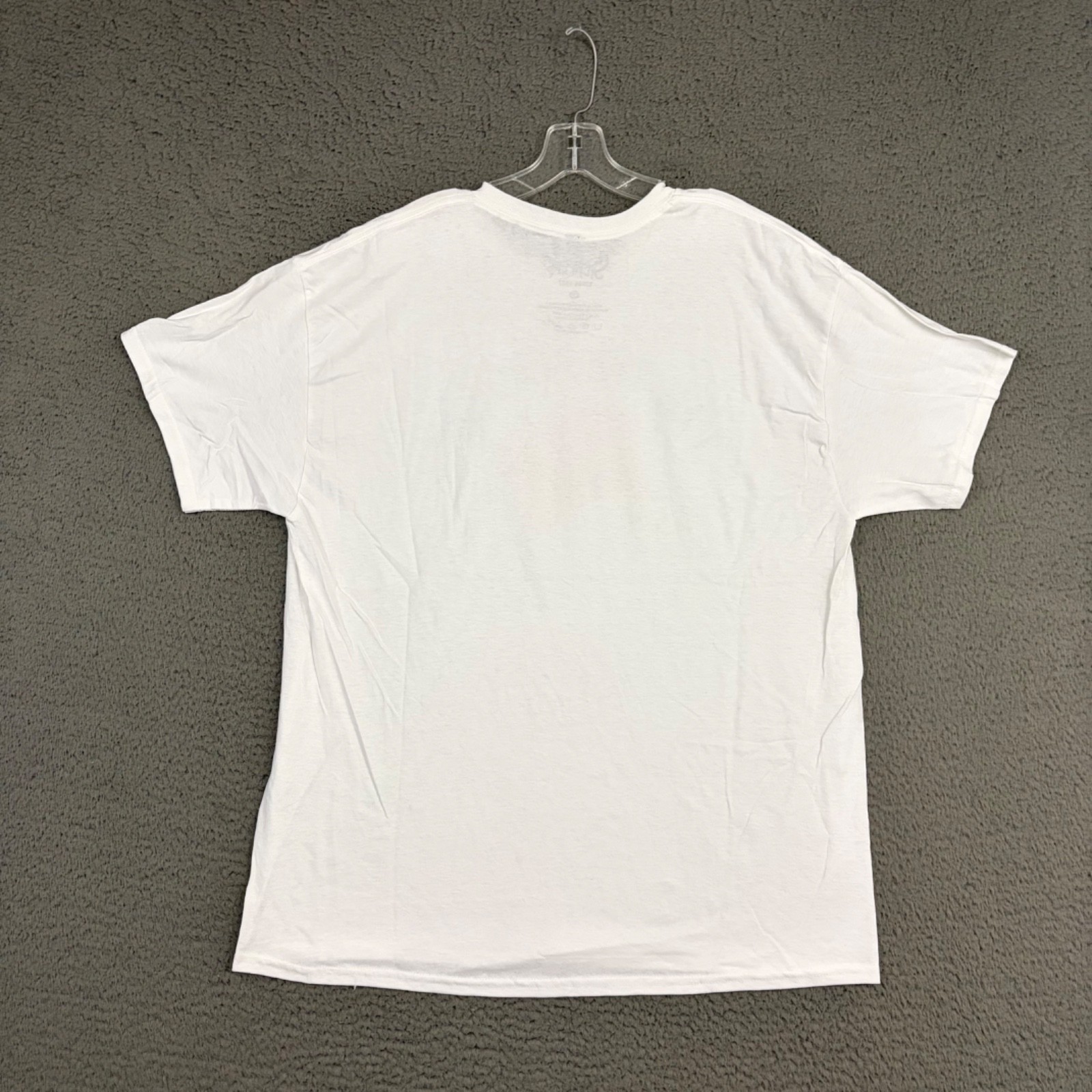 Spencer's T-Shirt Mens XL White Red Flag Funny Cartoon Graphic Cotton Casual Dad gallery