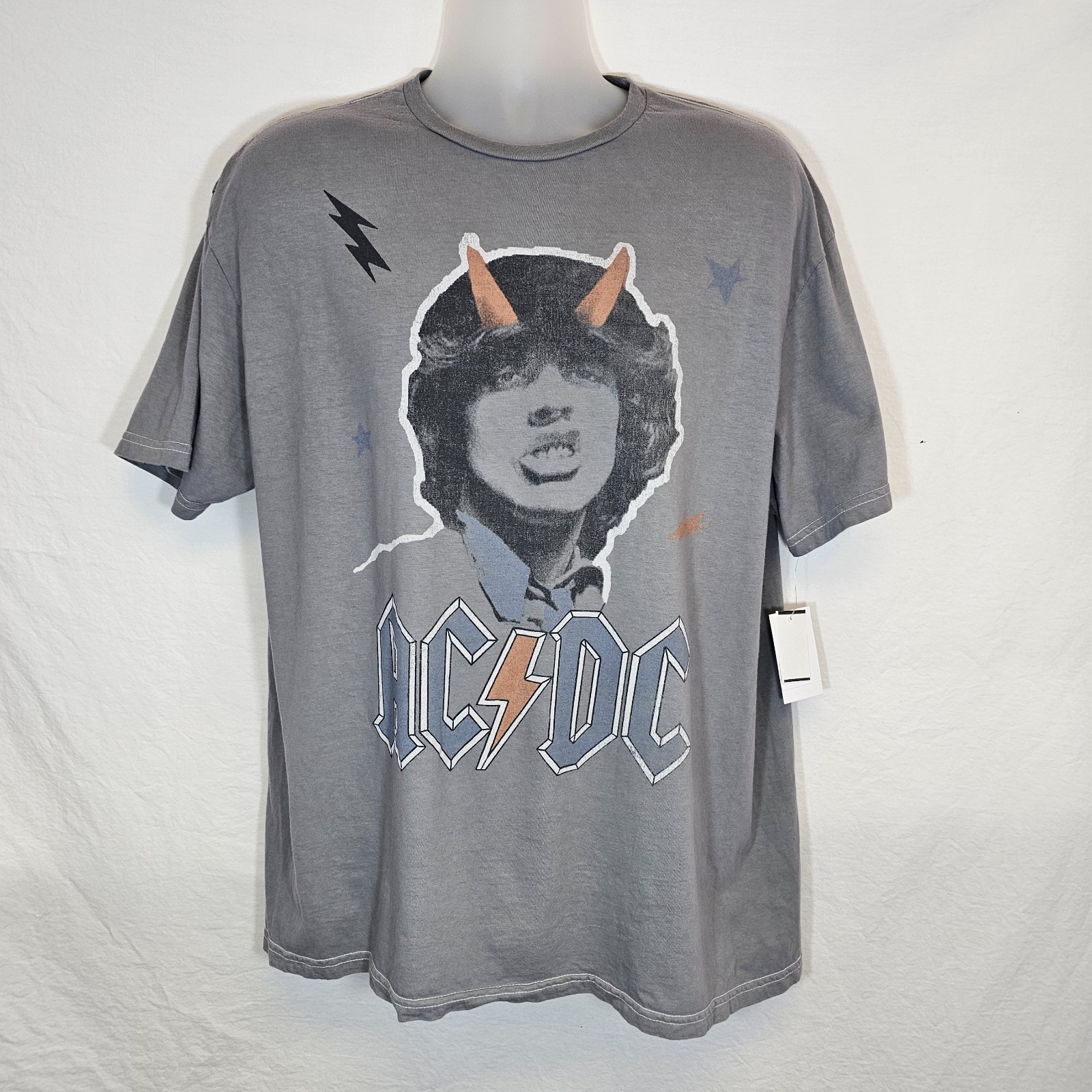 AC/DC T-Shirt Angus Young Grey Multiple Sizes Official AC DC Merch T Shirt NEW gallery