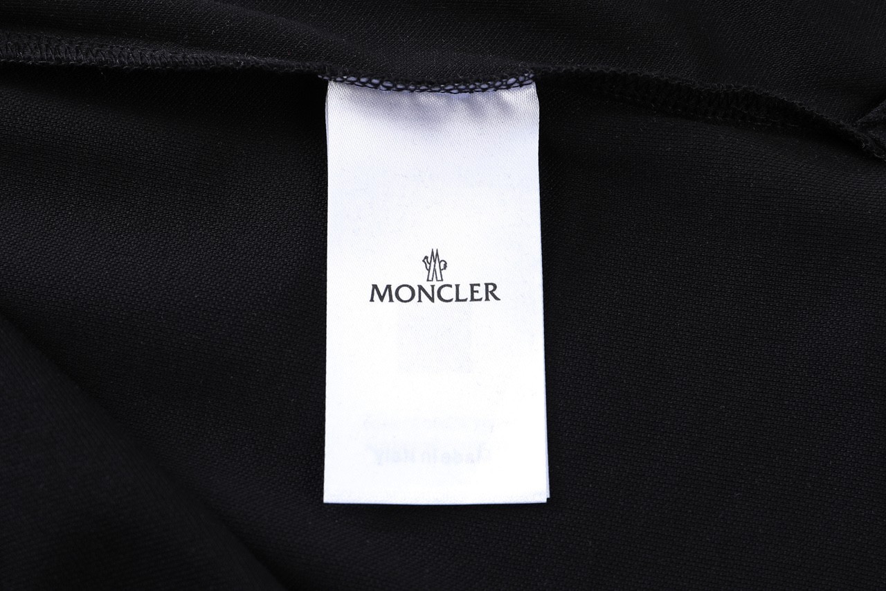 Moncler Black Men's M-Embroidered Polo Shirt L gallery