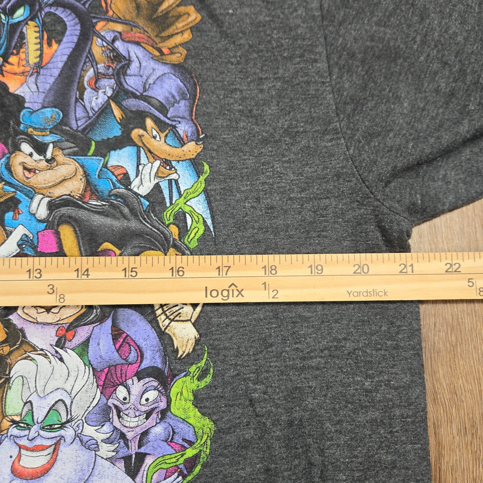 Disney Villains T Shirt Mens XL Gray Cruella Ursula Scar Witch Graphic Tee gallery