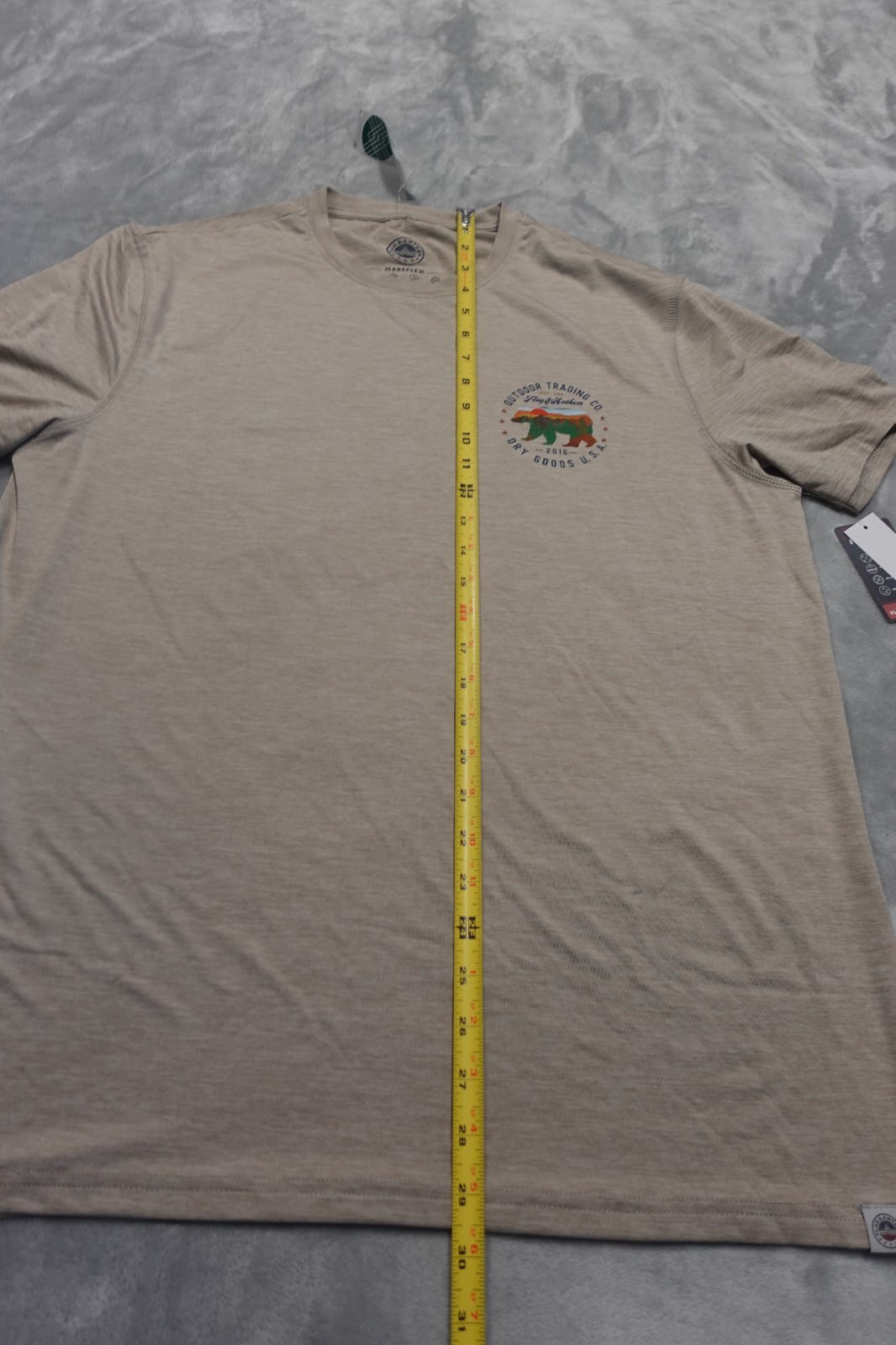 Flag & Anthem Multi Color Bear Beige T-shirt Size L NWT gallery