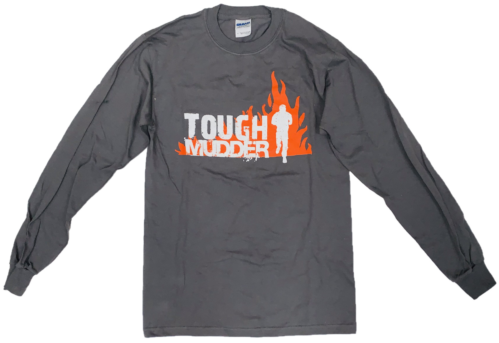 Gildan Ultra Cotton Tough Mudder Challenge Pledge Men Long Sleeve T-Shirt Grey S gallery