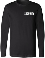 SECURITY Long Sleeve T-Shirt Poly/Cotton Blend Uniform Officer Guard Duty Tee