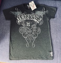 Rusty Neal short sleeve men’s stretch T-shirt print print M slim New gray