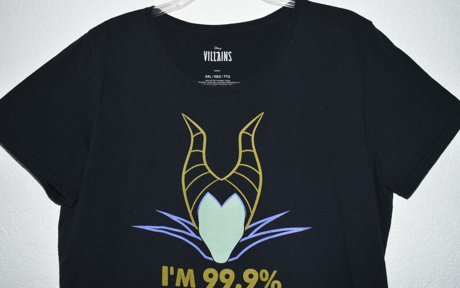 Disney Villains T-Shirt Adult XXL Black W/ Graphics 99.9% SURE I'M A VILLIAN XXL gallery