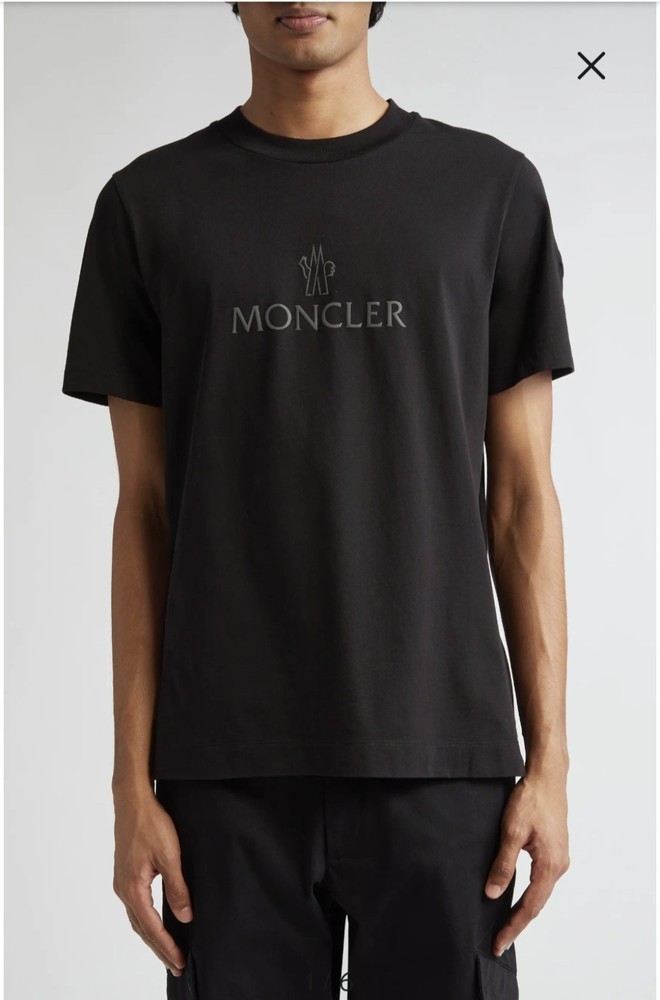 Moncler Logo Embellished T-ShirtIn Black XXL