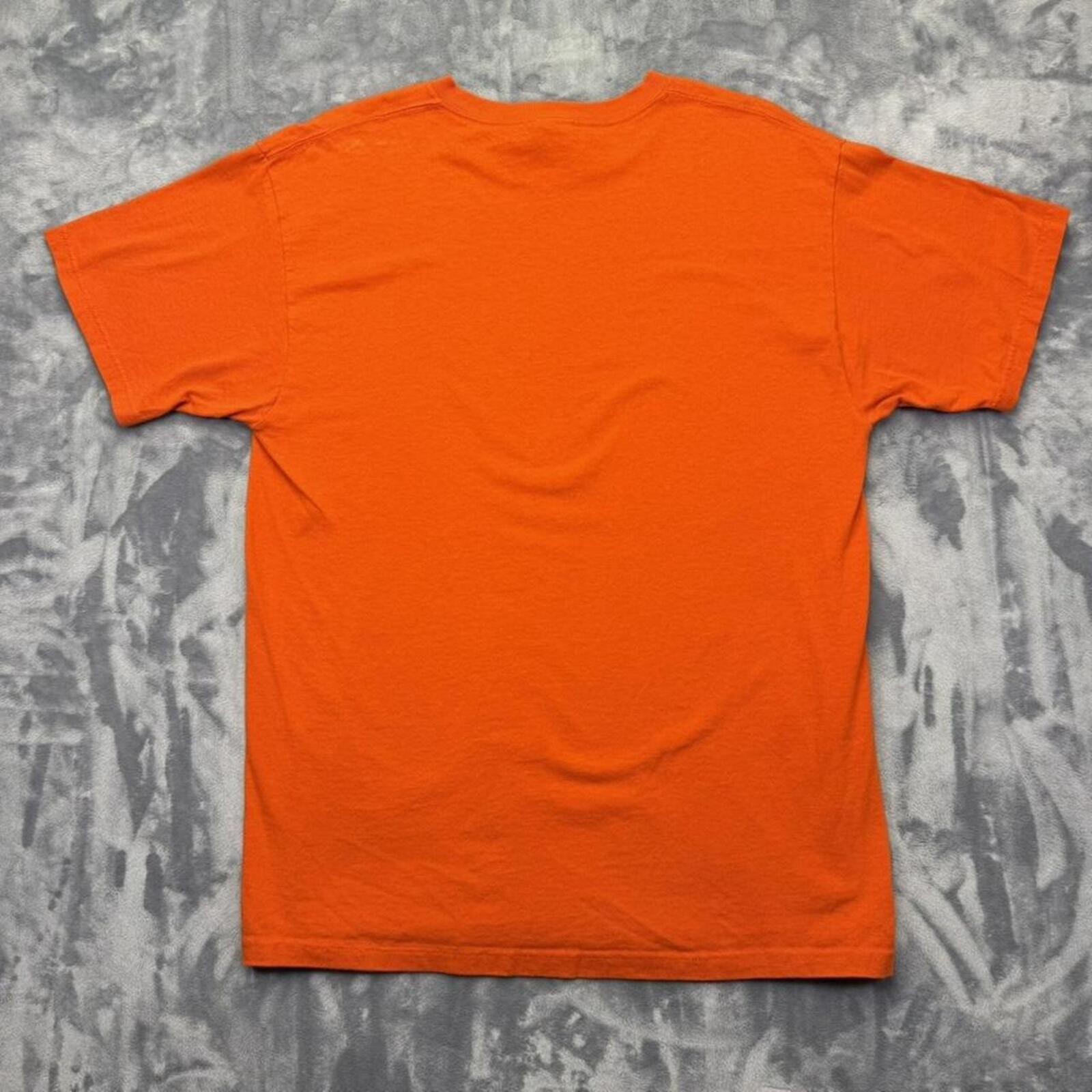 Vintage Deer Camp Hunting Graphic T Shirt Orange Fruit of the Loom L gallery