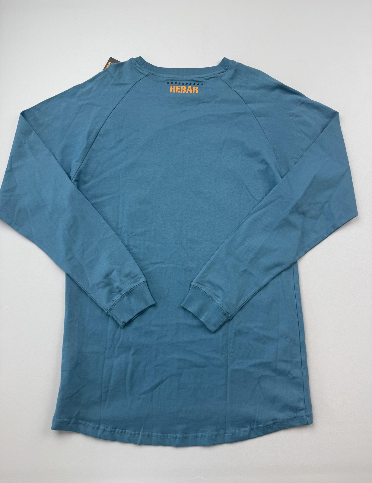 Ariat Shirt Mens LT Blue Rebar Long Sleeve Logo Graphic Tee Workwear Preshrunk gallery