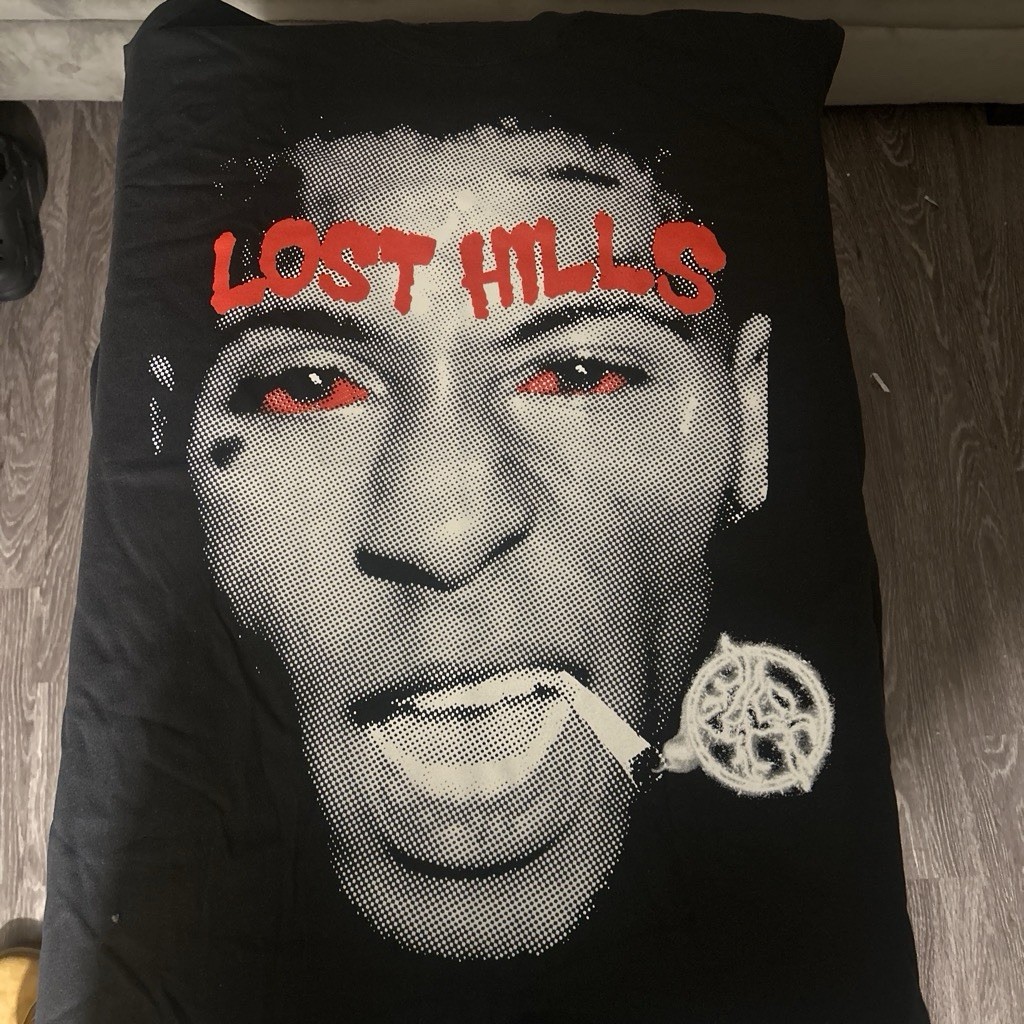 LOST HILLS YB COLLAB RARE PIECE QUALITY Men's Black Graphic Short Sleeve Size XL gallery