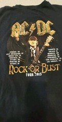 AC/DC – World Tour 2015 Black Shirt. No Tag. – See Descrip For Measurements