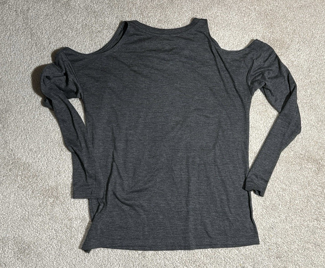 Cold Shoulder Jack Skellington Faces Long Sleeve T-Shirt Sz S gallery