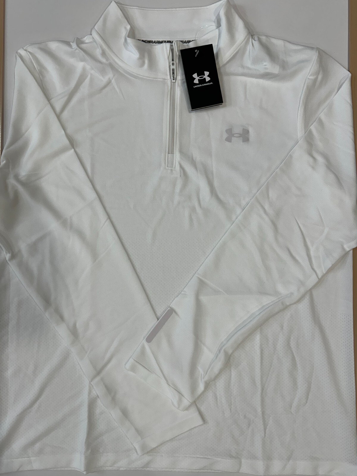 Under Armour Men’s Size 3XL White Seamless Stride Quarter Zip Running Top $75