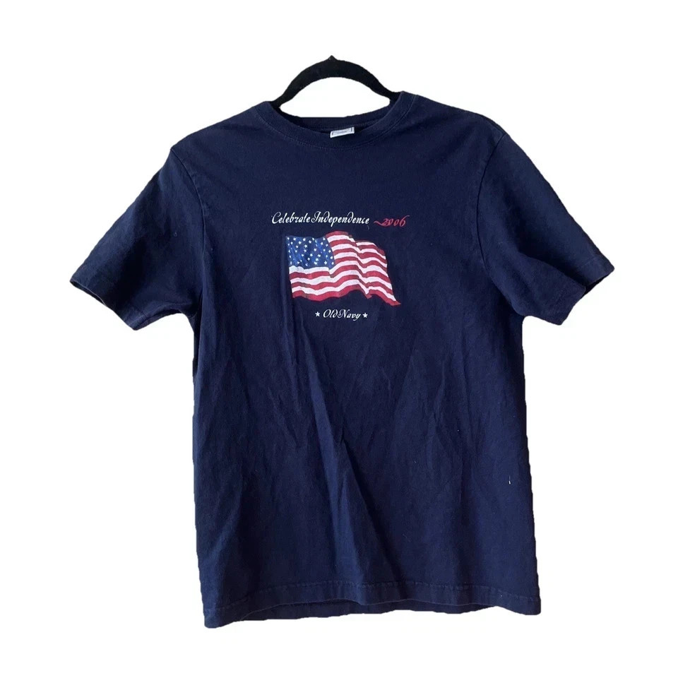 Old Navy Shirt 2000 American Flag y2k vintage 2007 4th July S-5XL gallery