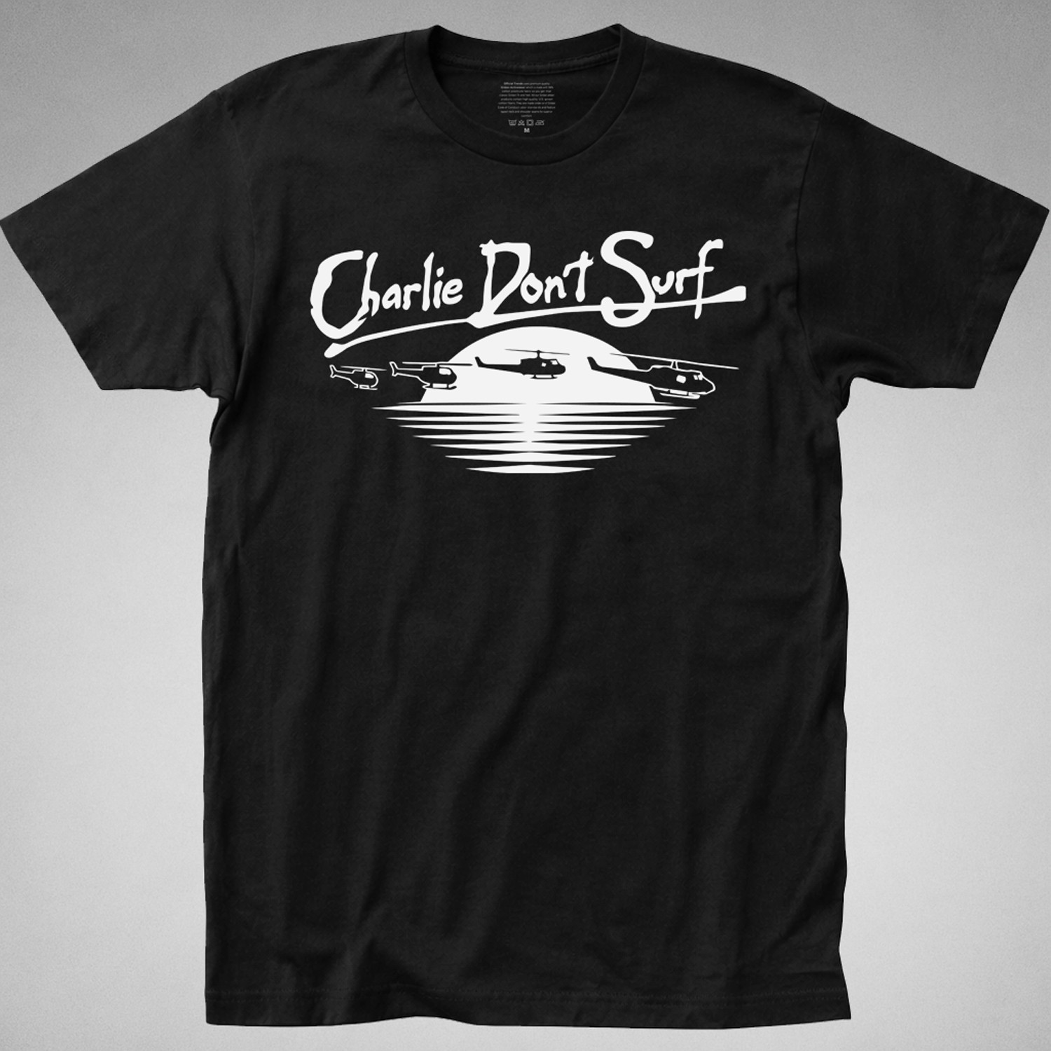 CHARLIE DON'T SURF T-Shirt apocalypse now Vietnam war surfing napalm beach clash gallery