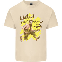 Without Music Life Would Be a Mistake Guitar Mens Cotton T-Shirt Tee Top
