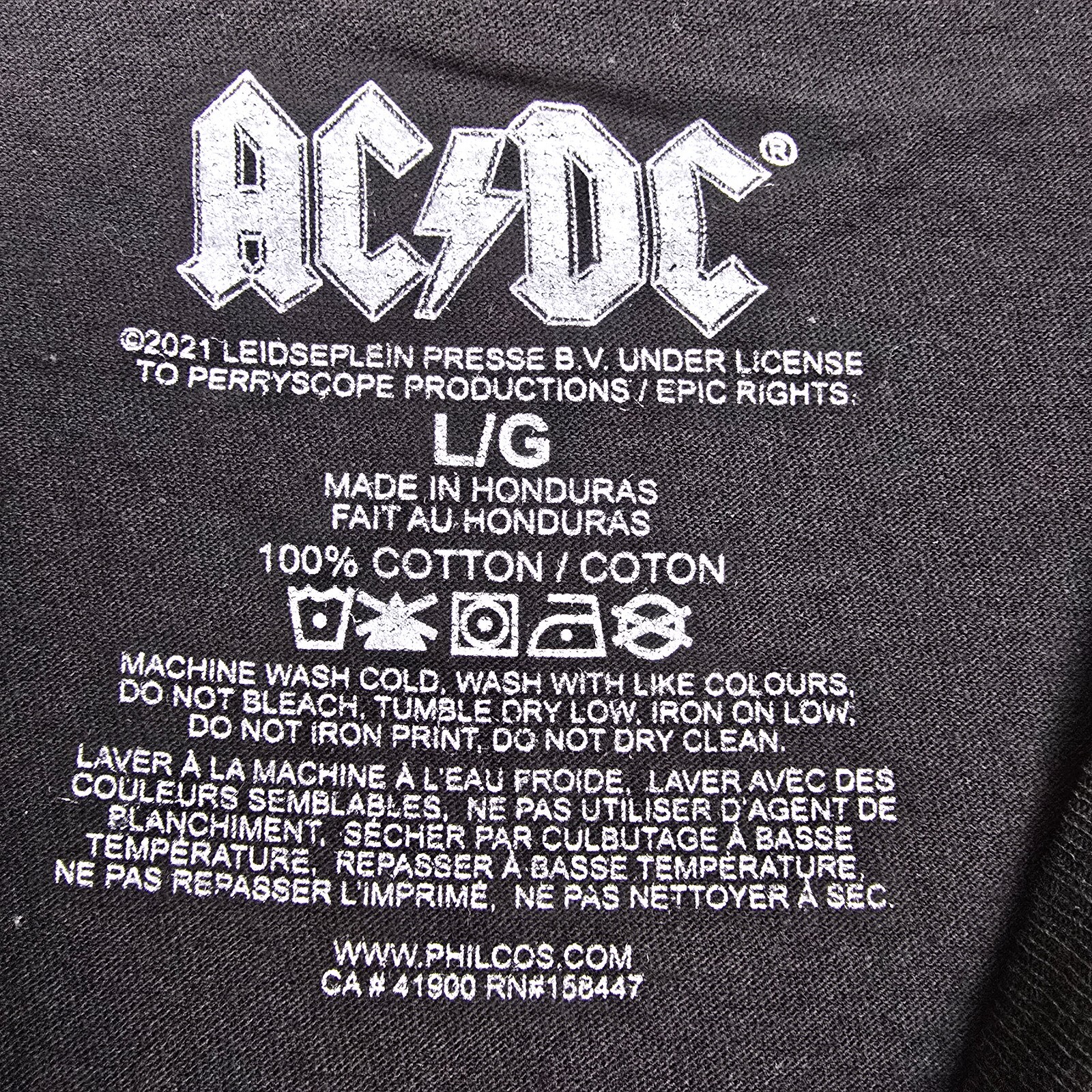 ACDC Shirt Mens LARGE L BLACK NEW HIGHWAY TOO HELL CONCERT TOUR ROCK Music NWT gallery
