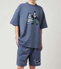Graniph Kingdom Hearts Captain Dry Relax Setup blue 019001437 UNISEX Japan New