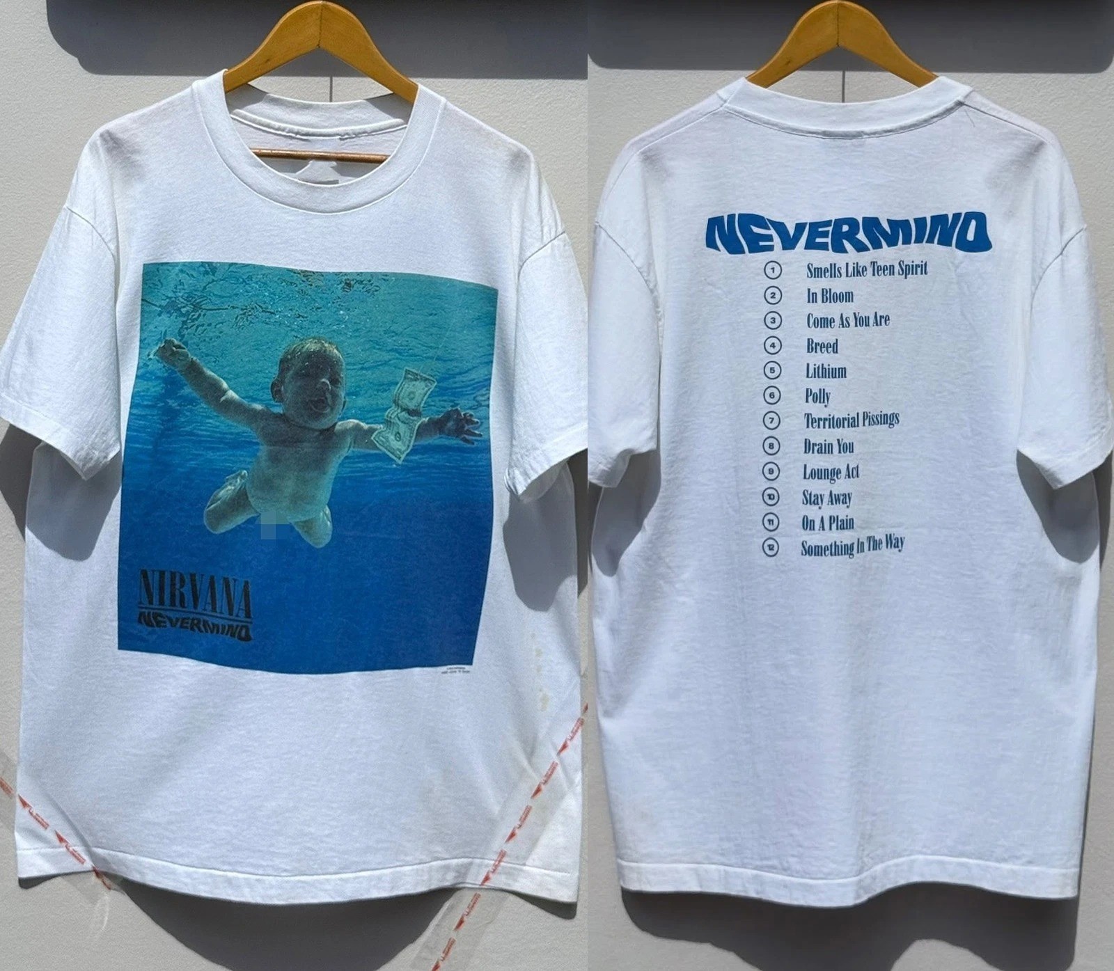 SALE! 1Nirvana Nevermind 1992 Tour T-shirt Size S-5XL Reprint gallery