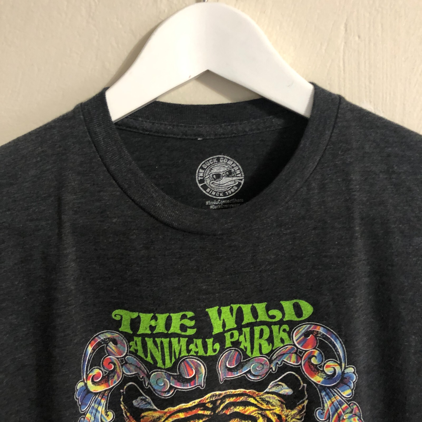 Wild Animal Park Psychedelic 2010 T-Shirt Sz S Gray Tiger Graphic Short Slv gallery