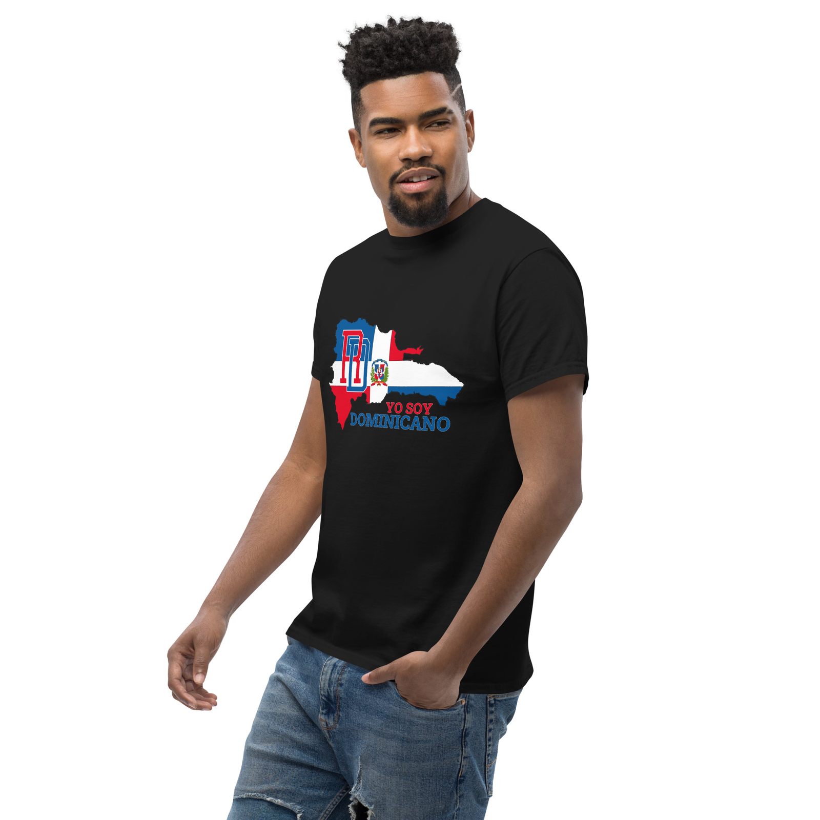 Men's classic tee T-SHIRT CON BANDERA Y MAPA RD REPÚBLICA DOMINICANA gallery