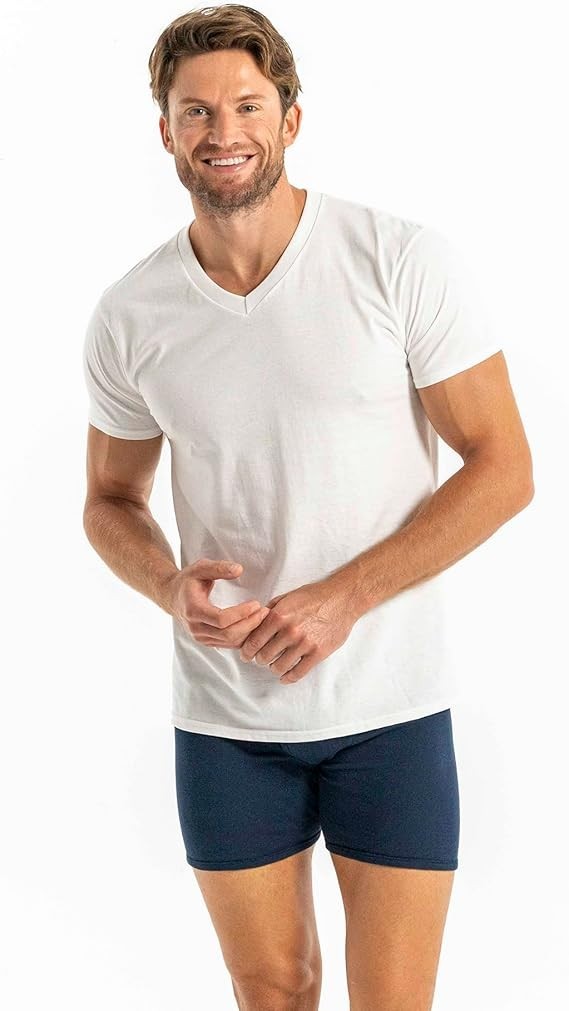 6 Pack Gildan Men's Crew T-shirts, Multipack, Style G1100, White gallery