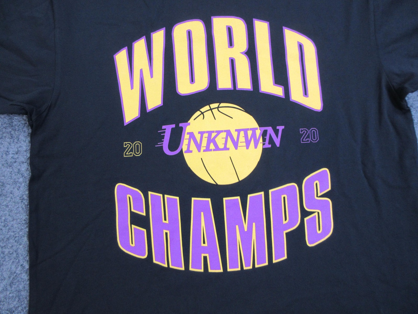 UNKNWN Shirt Mens Small Black World Champs Basketball Graphic Tee Made In USA gallery