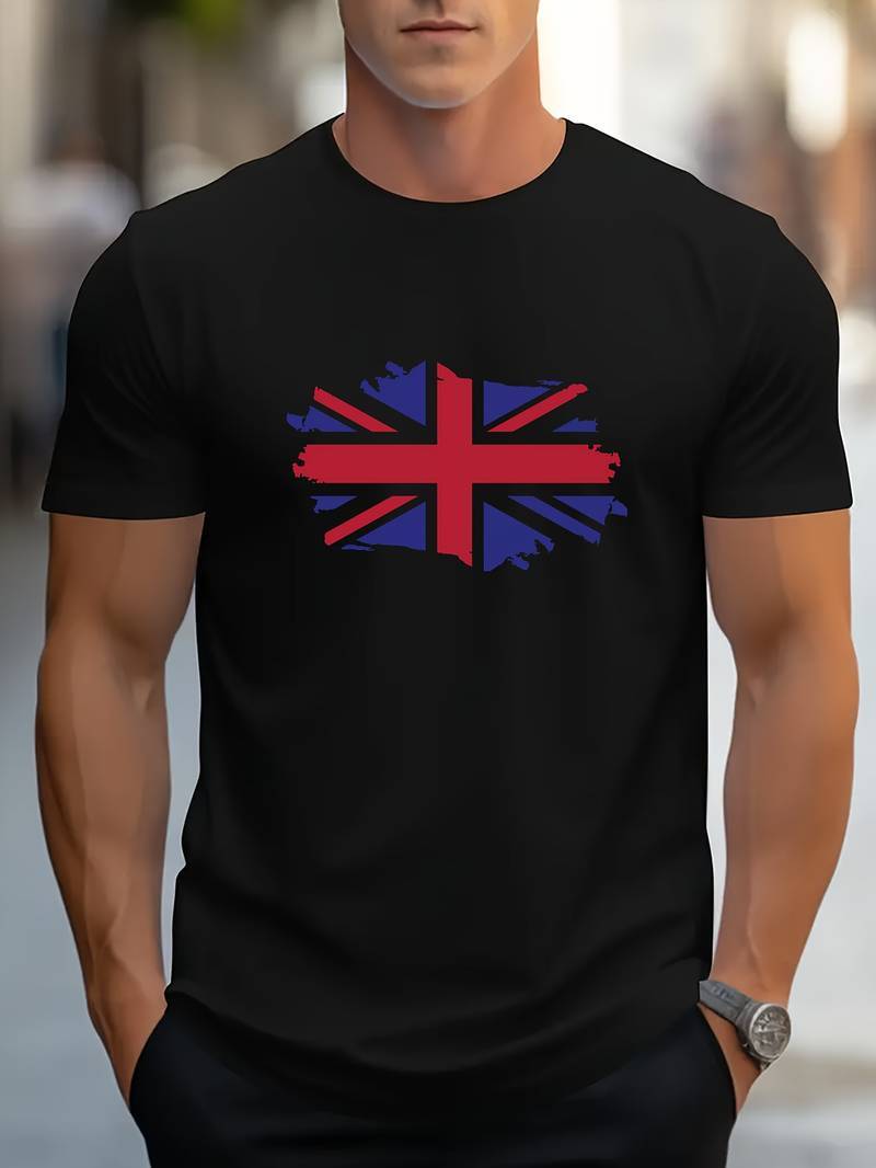 Union Jack British Flag T-Shirt UK England Mens Cotton Short Sleeve Tee Top gallery