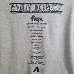 Arizona Diamondbacks Size XXL Randy Johnson #51 Jersey Retirement T-Shirt