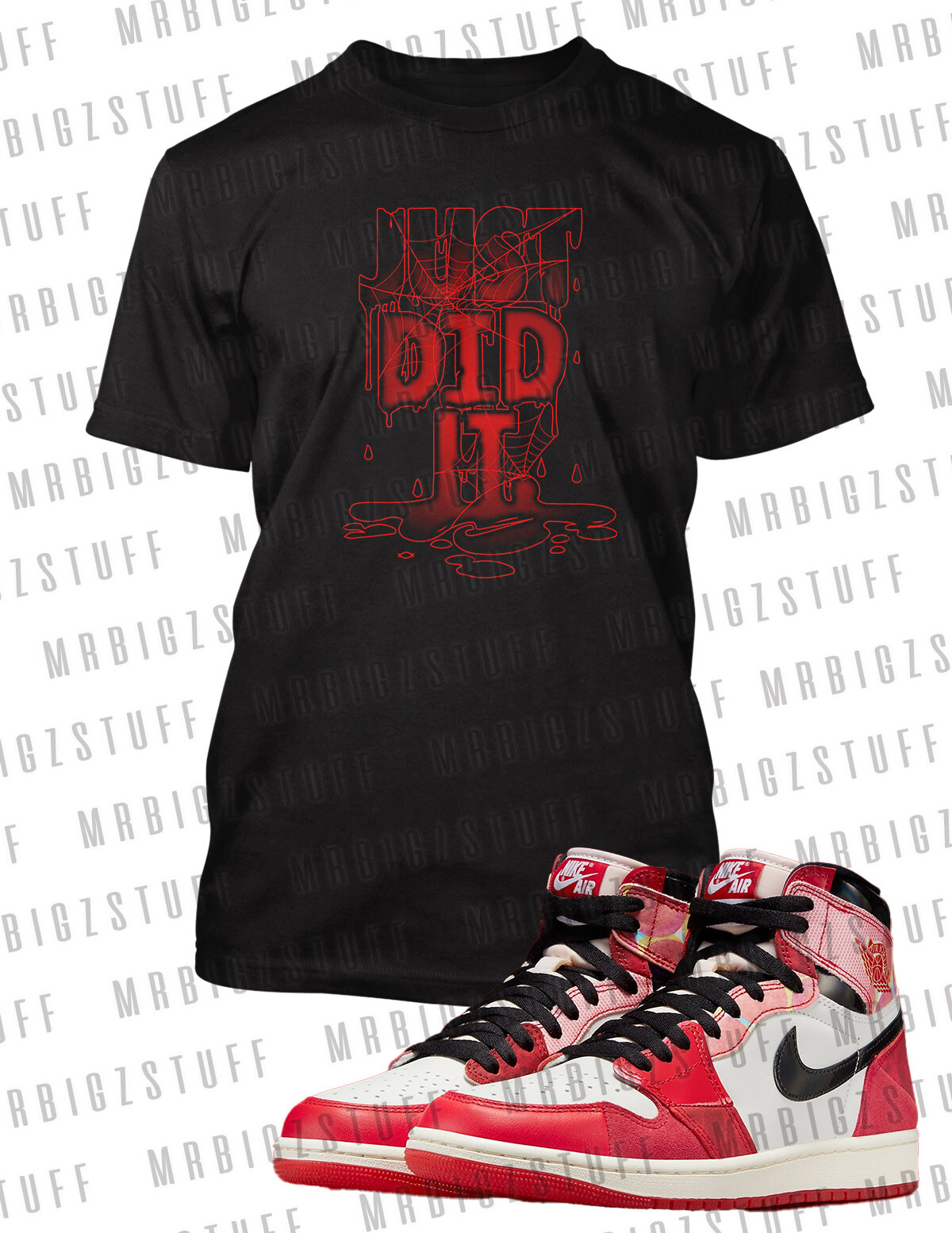 Just Did It Graphic Sneaker Tee Shirt J1 Next Chapter Spider Verse Big Tall T gallery