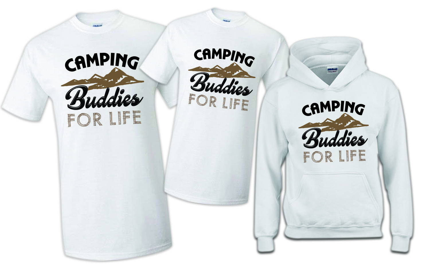 Camping Buddies for Life tee Shirt Gift Outdoor lover Funny Adventure Shirts gallery