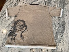 Vintage Unionbay Graphic Dragon Serpent Layered Look Shirt Sleeve Shirt Xl