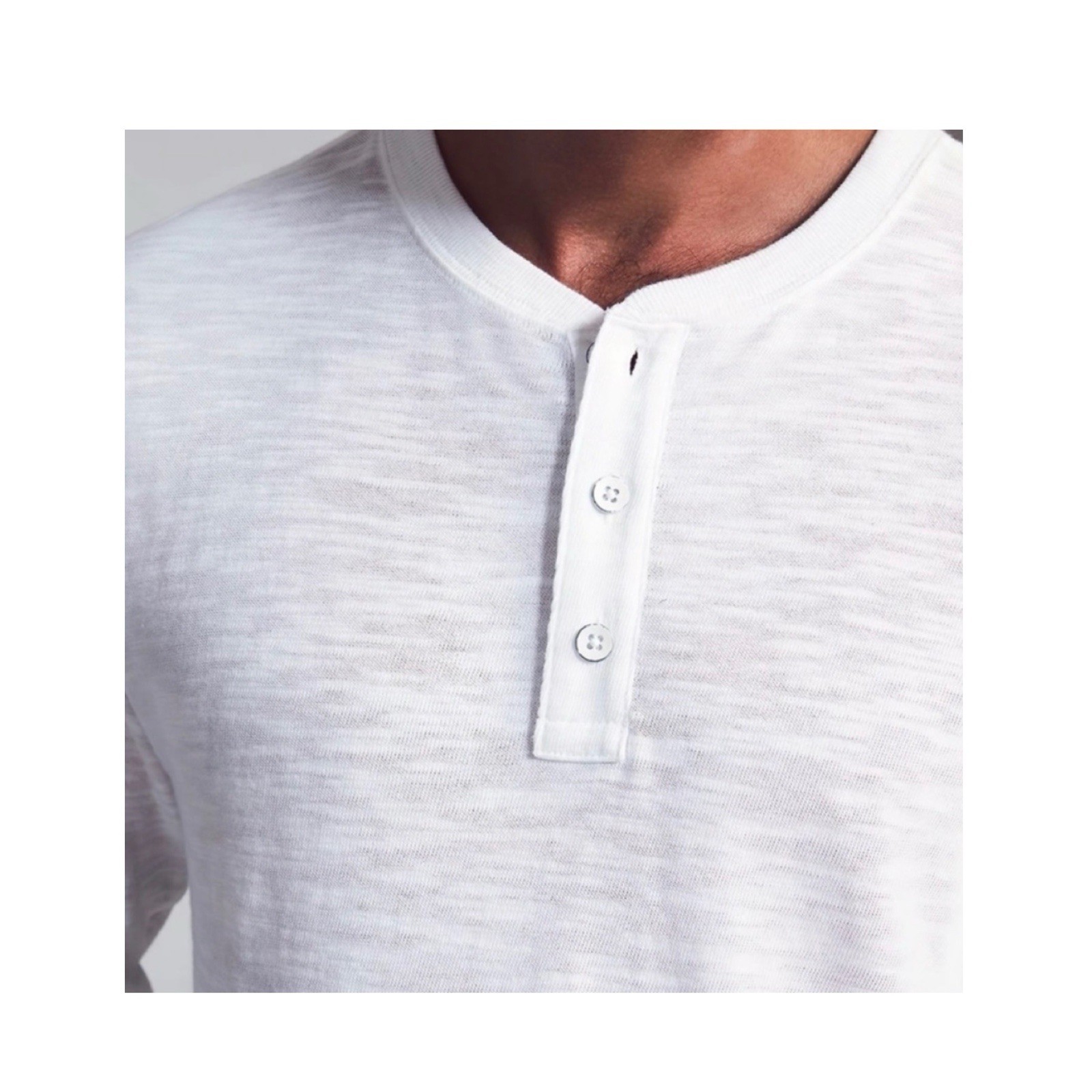 FAHERTY Men's Slub Cotton Henley Long Sleeves Tee Retail: $98 gallery