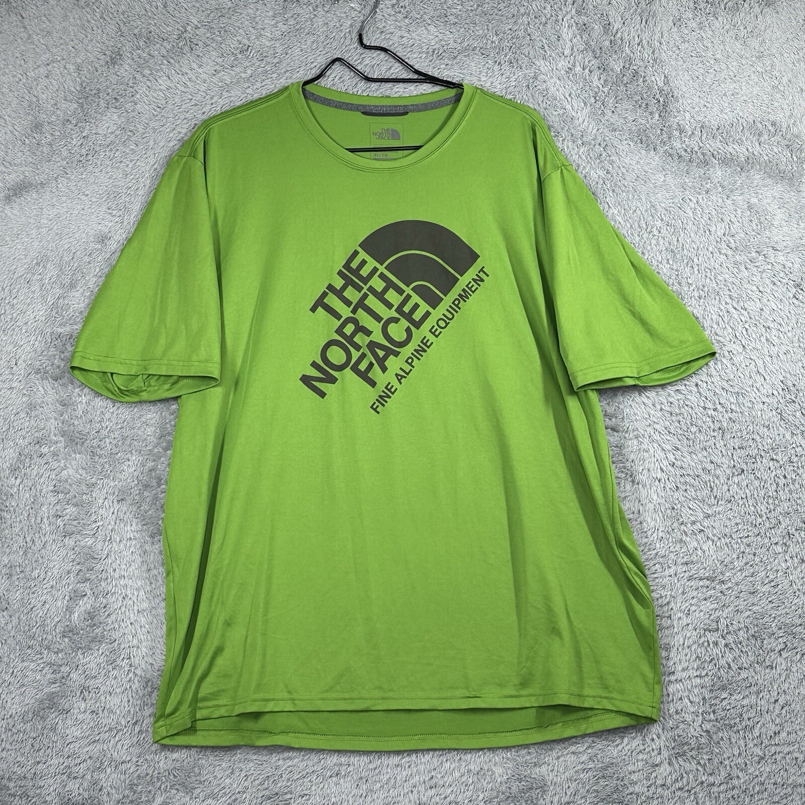 The North Face Shirt Men XL Green Short Sleeve Spell Out Graphic Half Dome gallery