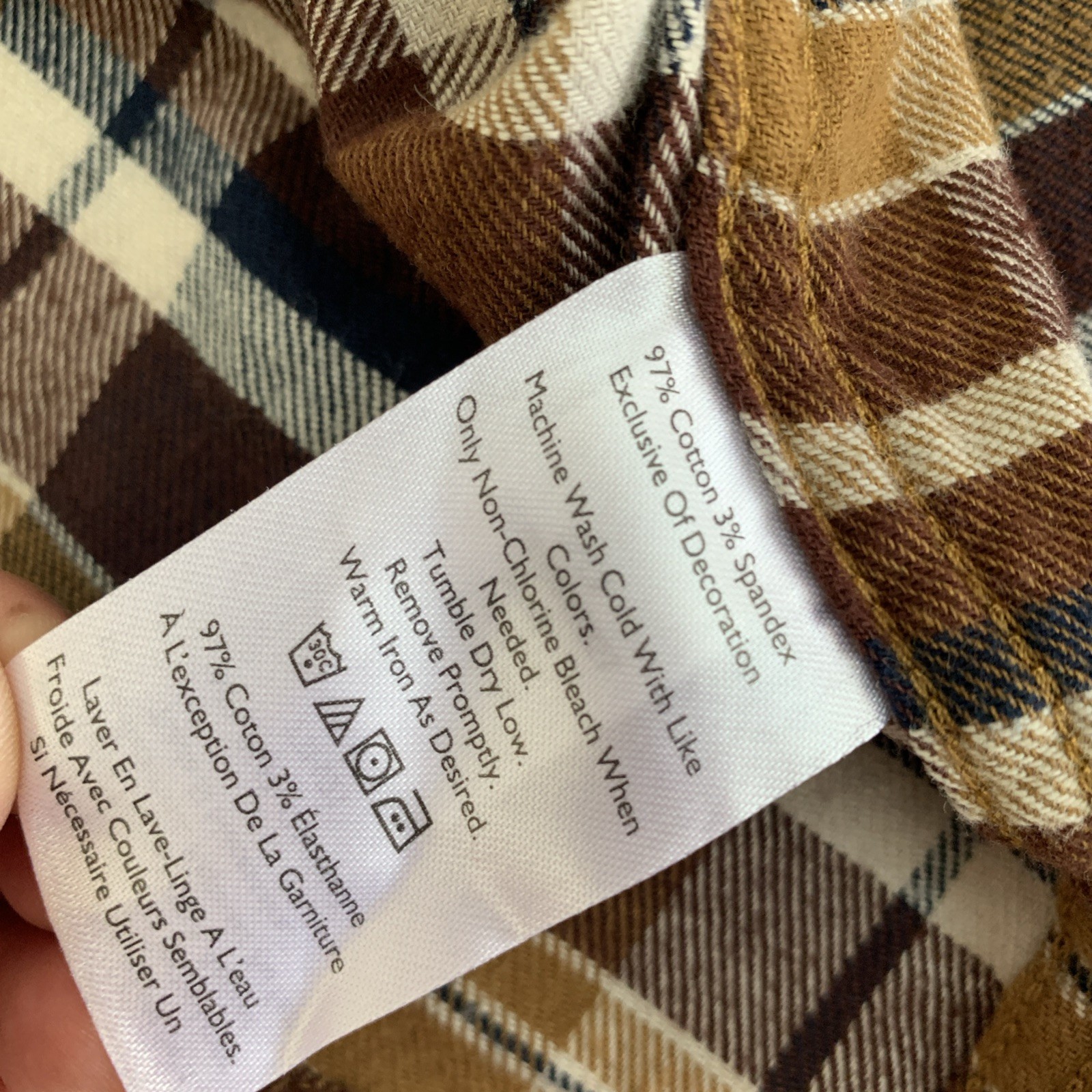 Eddie Bauer Mens Button Down Shirt Size 2XL Long Sleeves Cotton Spandex Shirt gallery