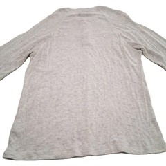 Faherty Henley Shirt Men’s Large Heather Ivory Cloud Cotton Long Sleeve EUC