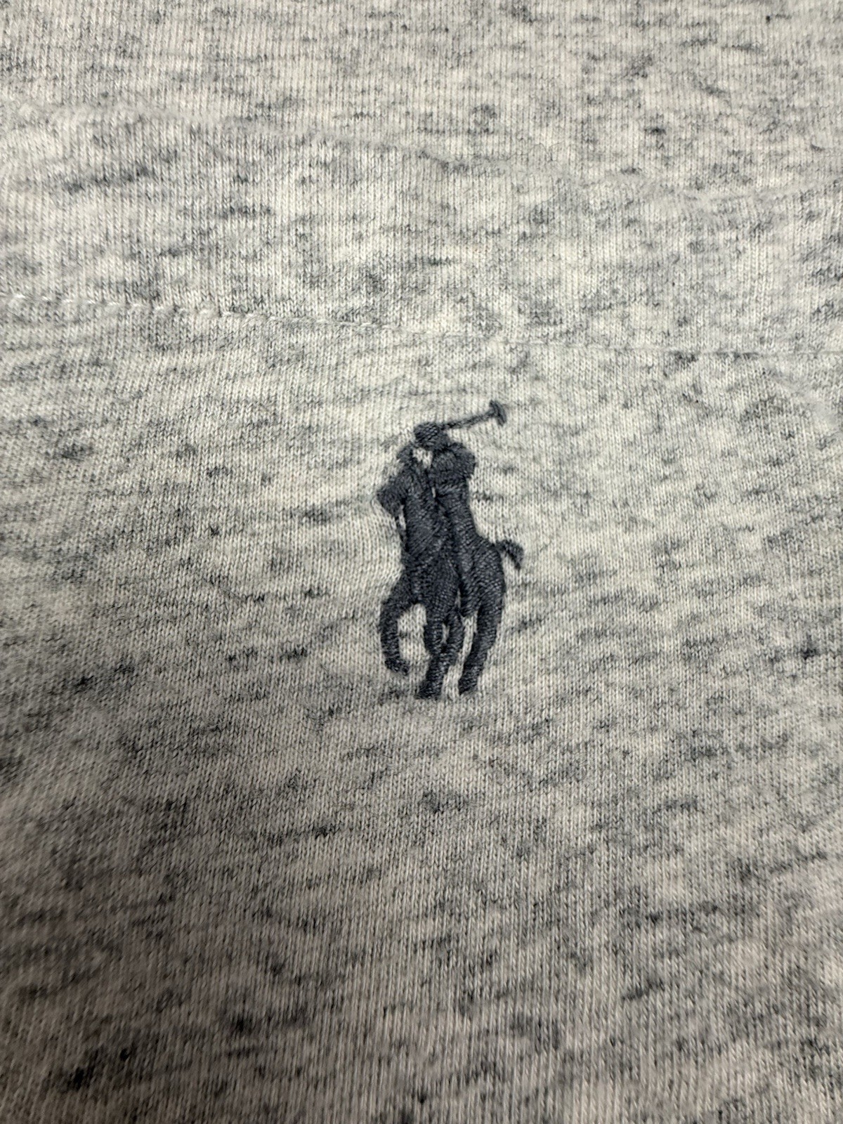 POLO RALPH LAUREN CREW T-SHIRT L GRAY LONG SLEEVE POCKET Embroidered PONY Logo gallery