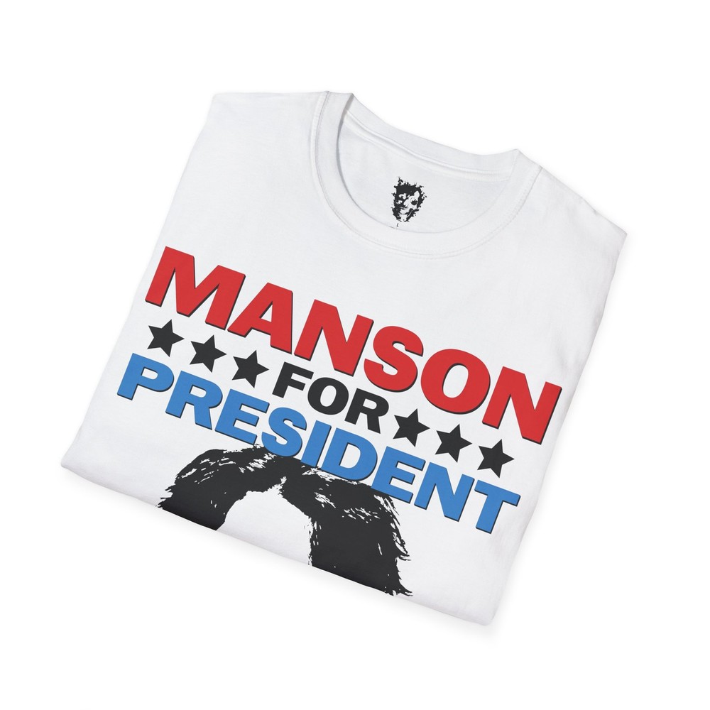 Manson for President Tshirt Charles Manson Shirt Serial Kill Y2K Alternative Tee