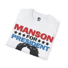Manson for President Tshirt Charles Manson Shirt Serial Kill Y2K Alternative Tee
