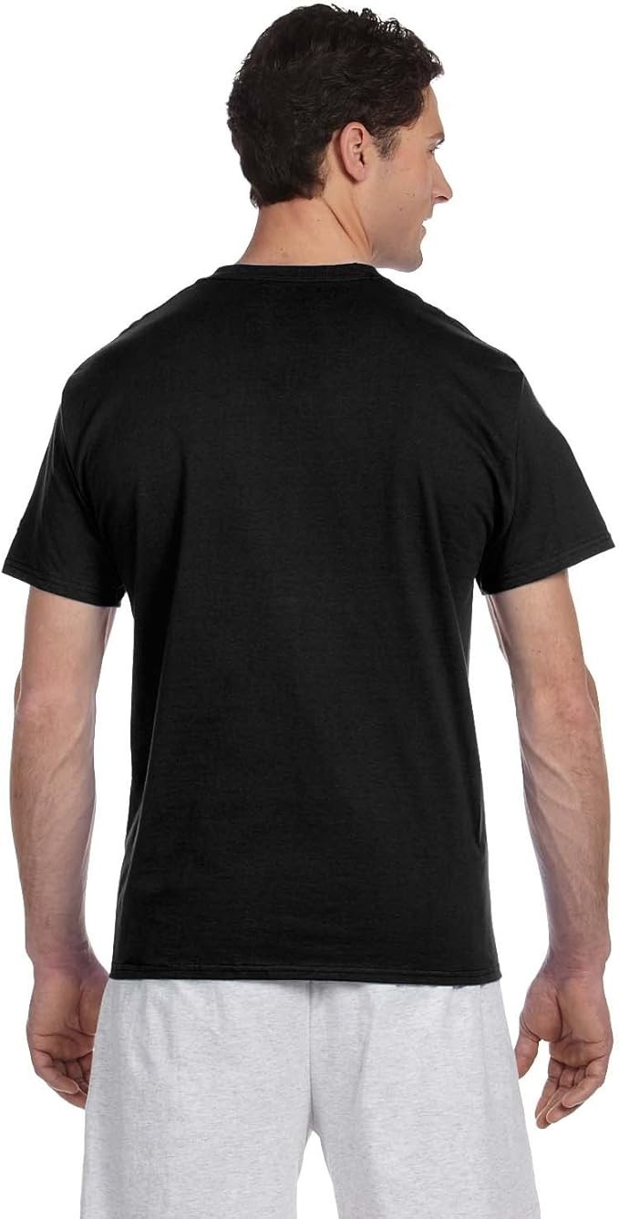 Champion Basic T-Shirt Black Men's Short Sleeve Crew Neck Tag Free 100% Cotton gallery