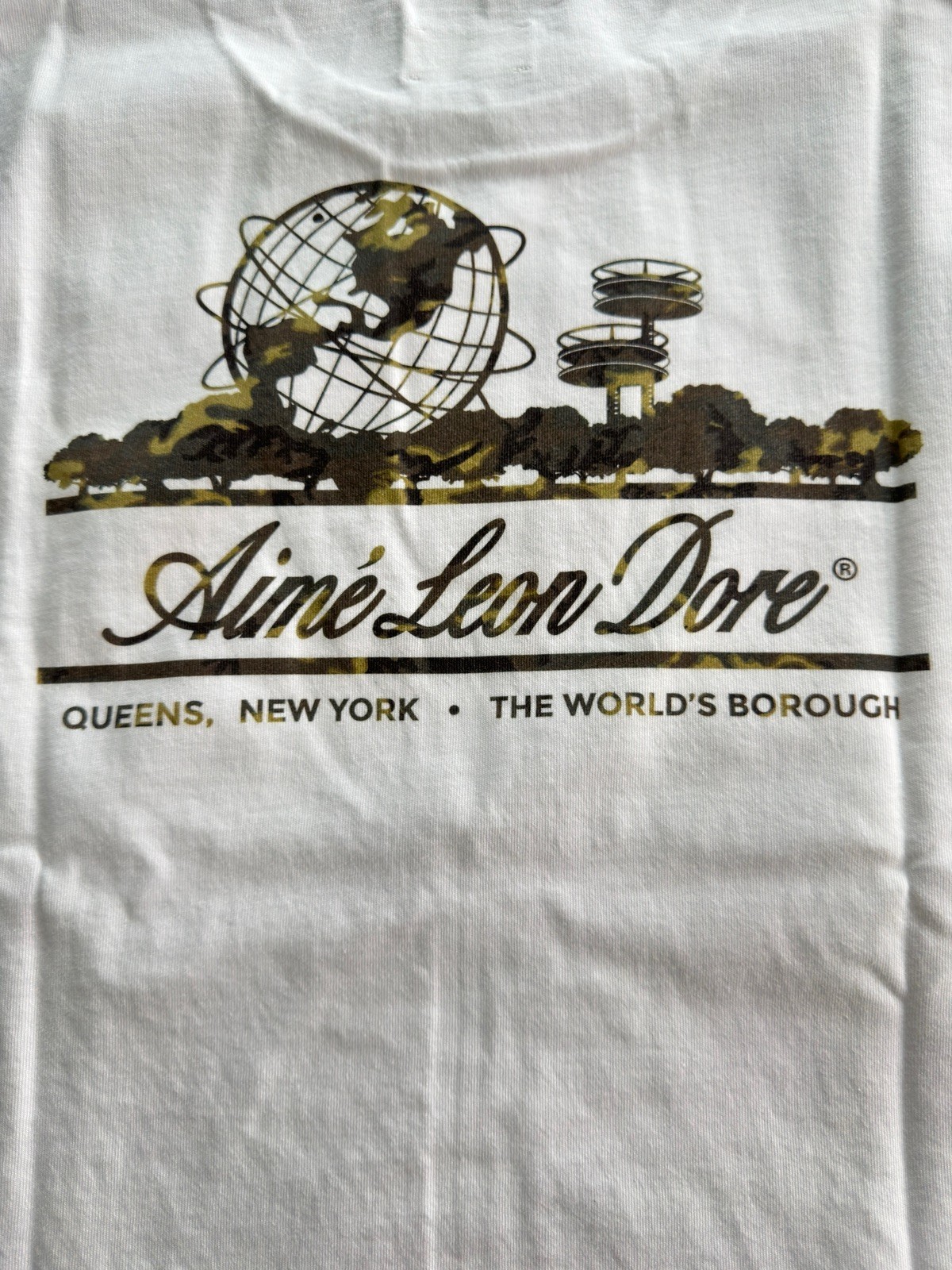 Aime Leon Dore Unisphere White Tee Camo Print Size XLarge XL ALD NYC NY SUMMER gallery