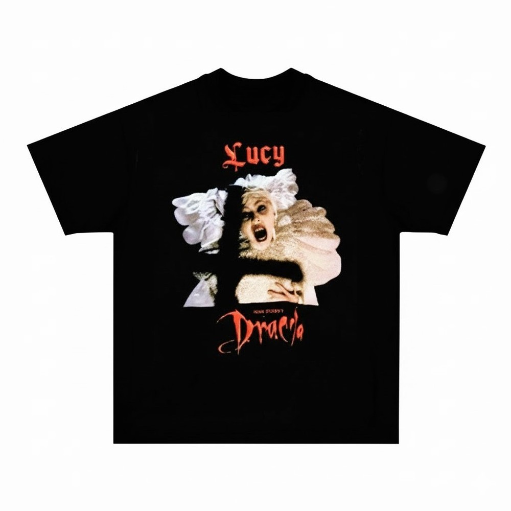 Lucy Dracula Horror Graphic Tee Unisex Short Sleeve Shirt S-5XL