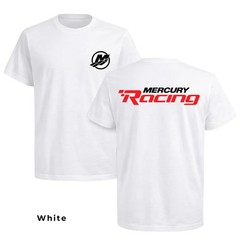Mercury Racing Performance Boat T-Shirt Speed Marine Engine Tee White