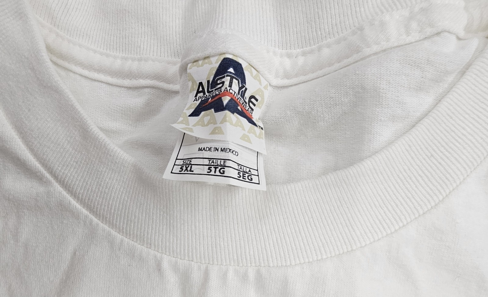 Vintage Alstyle 1301 Blank Tee White 5XL Y2K Deadstock New 2000s Heavy Cotton gallery