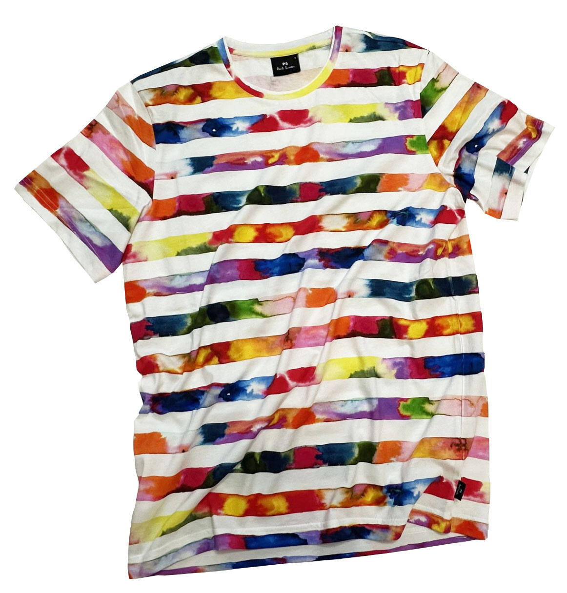PAUL SMITH 100% COTTON MULTICOLOURED T-SHIRT / TOP BRAND NEW TAGS RARE SZ-S gallery