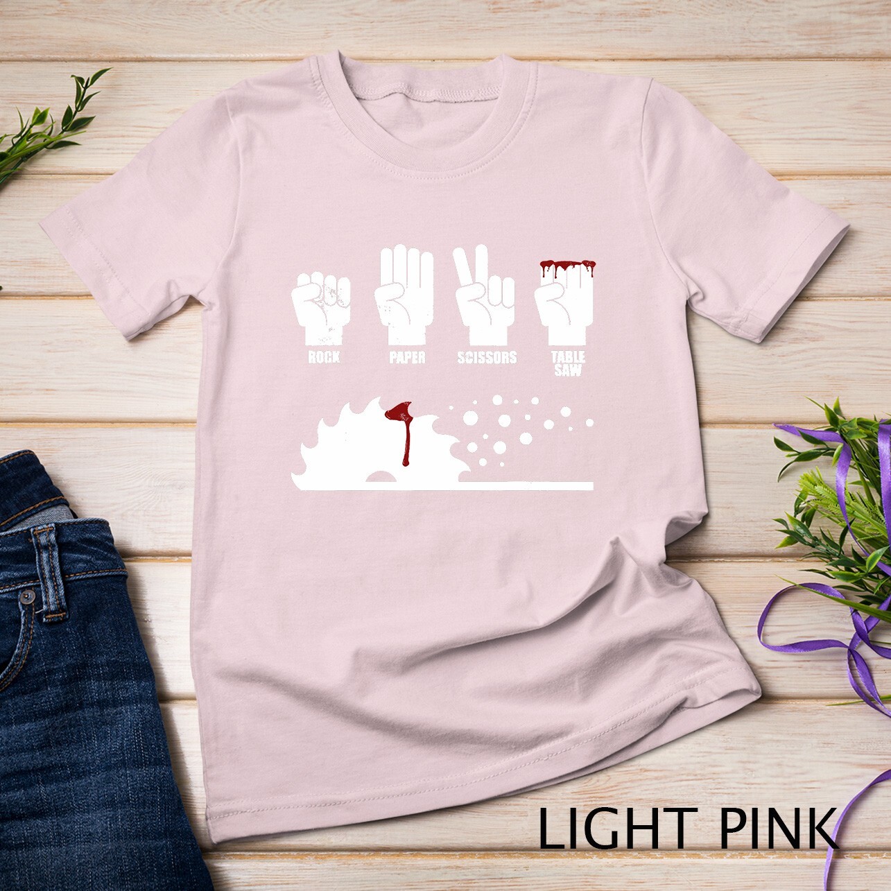 Rock Paper Scissors Table Saw Woodworking Carpenter T-Shirt Unisex T-shirt gallery